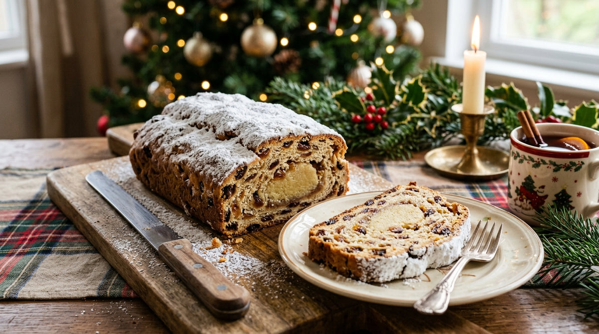 Festlich, zart und gefüllt mit Mandelmasse: der Weihnachtsstollen, den du selbst backst.