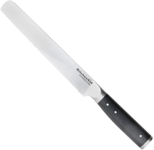 KitchenAid Brotmesser Gourmet Edelstahl 20 cm Schwarz/Silber - Brotschneiden