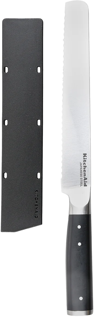 KitchenAid Brotmesser Gourmet Edelstahl 20 cm Schwarz/Silber - Brotschneiden