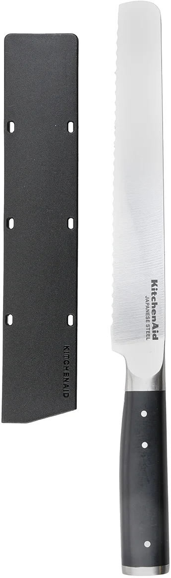 KitchenAid Brotmesser Gourmet Edelstahl 20 cm Schwarz/Silber - Brotschneiden