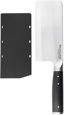 KitchenAid Hackmesser Gourmet Edelstahl 15 cm Schwarz/Silber - Spülmaschinenfest