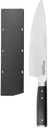 KitchenAid Kochmesser Gourmet Edelstahl 20 cm Schwarz/Silber - mit Messerschutz
