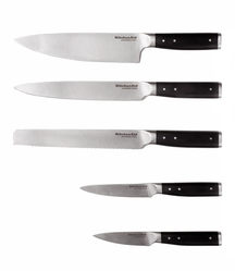 KitchenAid Messerblock Gourmet Birke-Edelstahl 6-tlg - Messerset mit Schleifer