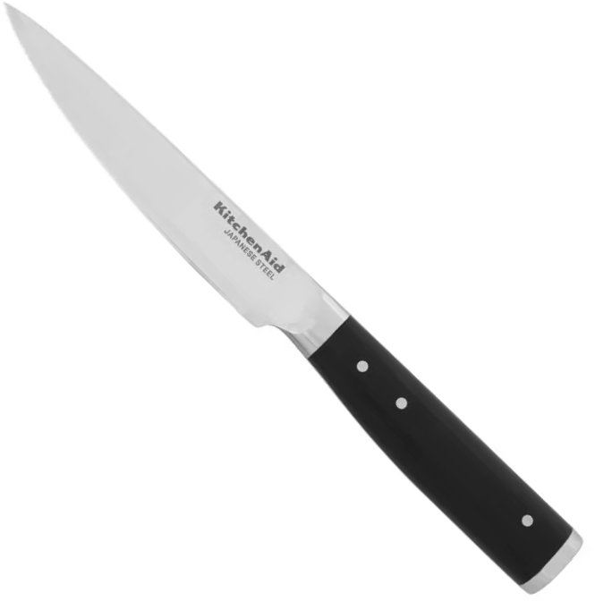 KitchenAid Officemesser Gourmet Edelstahl Schwarz/Silber 12 cm - Schälmesser