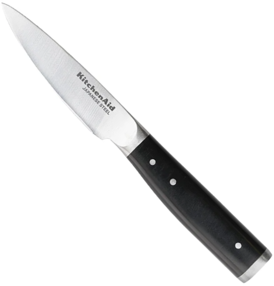 KitchenAid Officemesser Gourmet Edelstahl 9 cm Schwarz/Silber - Schälmesser