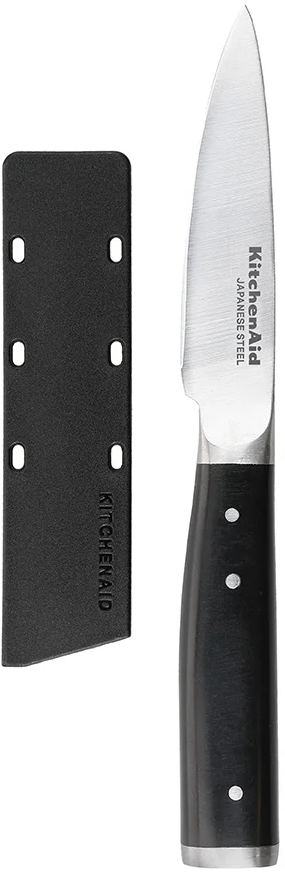 KitchenAid Officemesser Gourmet Edelstahl 9 cm Schwarz/Silber - Schälmesser