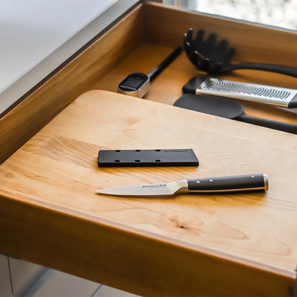 KitchenAid Officemesser Gourmet Edelstahl 9 cm Schwarz/Silber - Schälmesser