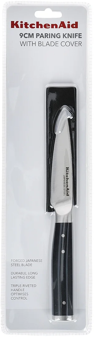 KitchenAid Officemesser Gourmet Edelstahl 9 cm Schwarz/Silber - Schälmesser
