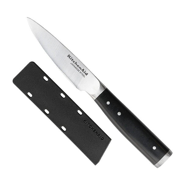 KitchenAid Officemesser Gourmet Edelstahl 9 cm Schwarz/Silber - Schälmesser