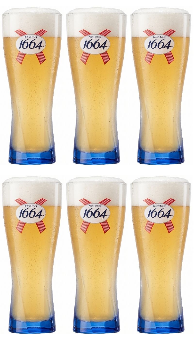 Kronenbourg 1664 Blanc Biergläser 330 ml - 6 Stück