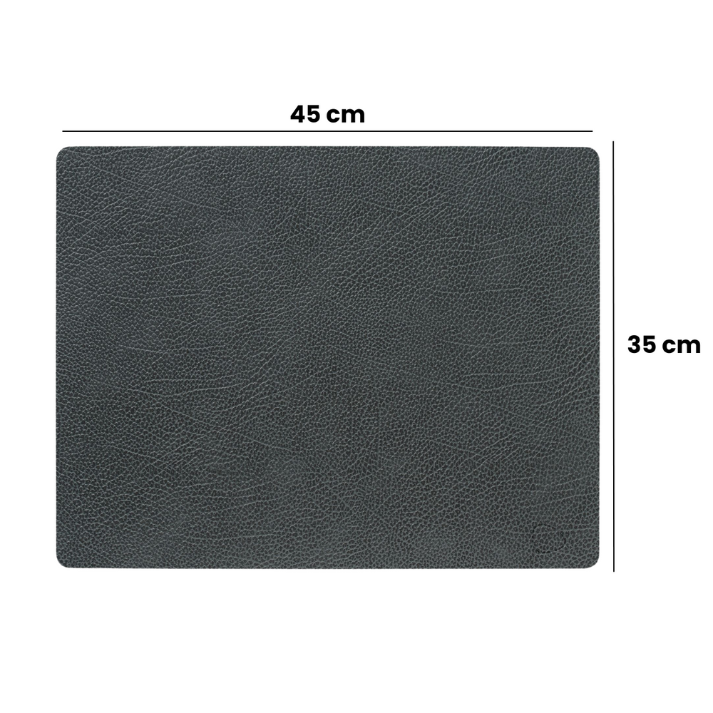 LIND DNA Tischsets Hippo - Leder - Pastellgrün - 45 x 35 cm - 2 Stück