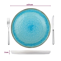 Cosy & Trendy Pizzateller / Unterteller - Laguna Azzurro ø 31 cm - 4 Stück