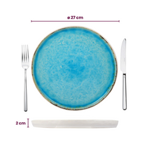 Cosy & Trendy Speiseteller Laguna Azzurro ø 27 cm - 4 Stück