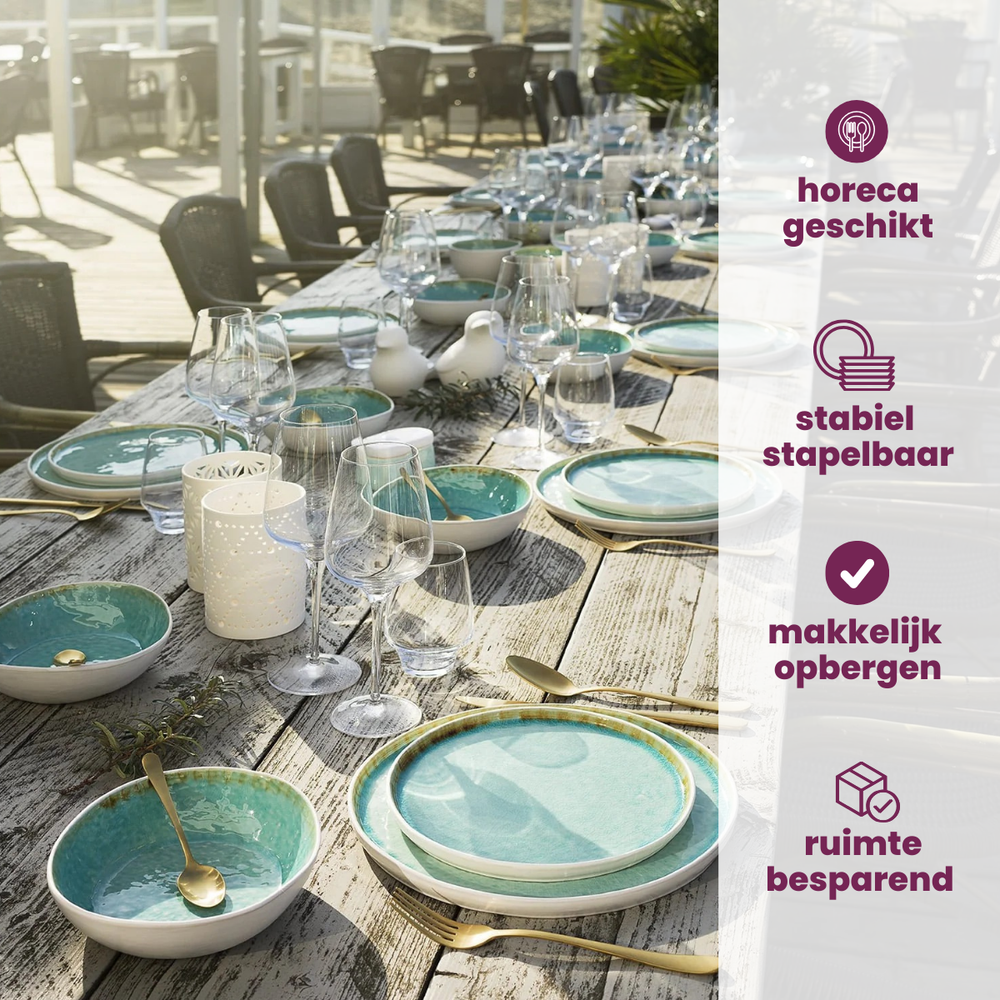 Cosy & Trendy Geschirrset Laguna Azzurro 24-teilig / 6 Personen