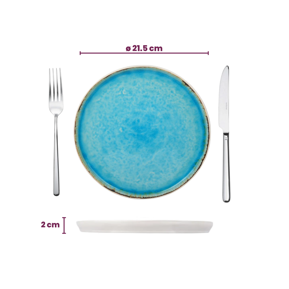 Cosy & Trendy Frühstücksteller / Dessertteller - Laguna Azzurro ø 22 cm - 4 Stück