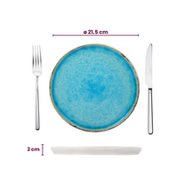 Cosy & Trendy Frühstücksteller / Dessertteller - Laguna Azzurro ø 22 cm - 4 Stück