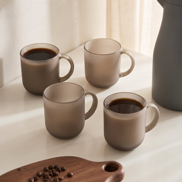 Luminarc Kaffeegläser / Teegläser mit Henkel Moka Delice Haselnuss - 250 ml - 4 Stück