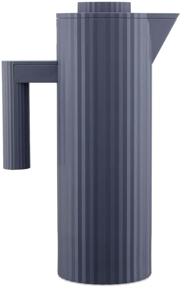 Alessi Thermoskanne Plissé Grau - 1 Liter - Michele De Lucchi - MDL12 G