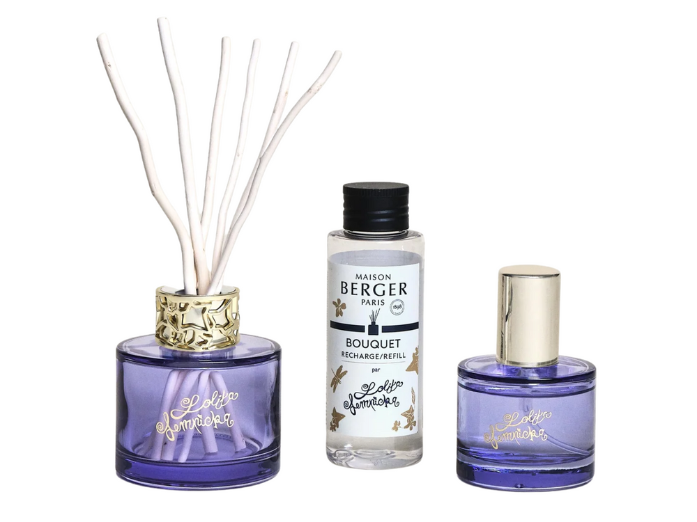 Maison Berger Geschenkset Duo Lolita Lempicka – Duftstäbchen 80 ml &amp; Raumspray 50 ml – Lila