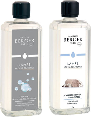 Maison Berger Nachfüller – für Duftbrenner – So Neutral + Cotton Caress – 2 x 1 Liter