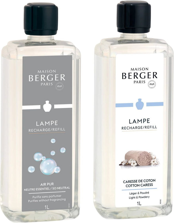 Maison Berger Nachfüller – für Duftbrenner – So Neutral + Cotton Caress – 2 x 1 Liter