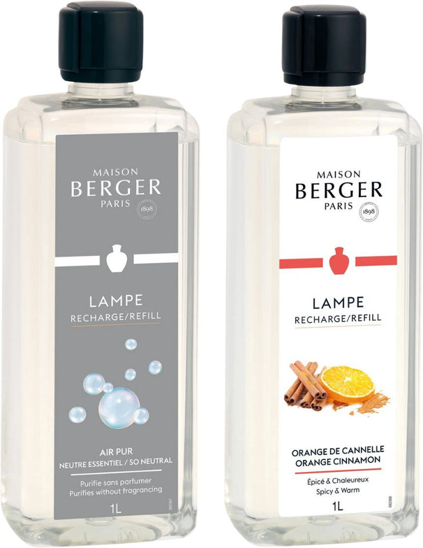 Maison Berger Nachfüllpackungen - für Duftbrenner - So Neutral + Orange Cinnamon - 2 x 1 Liter