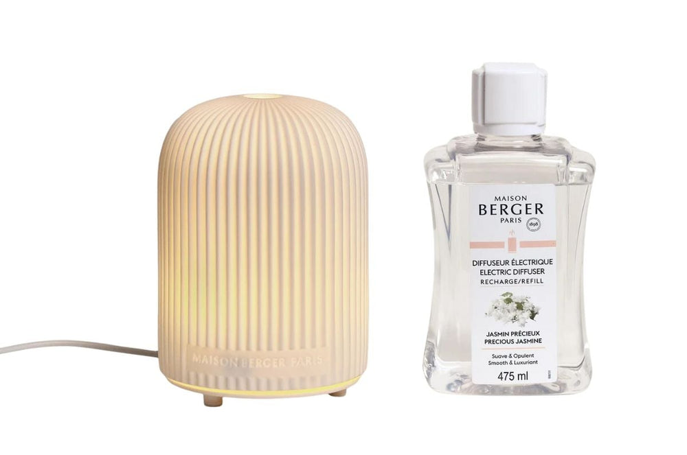 Maison Berger Diffusor Keramik 80ml - Dome-Diffusor +475ml - Precious Jasmin