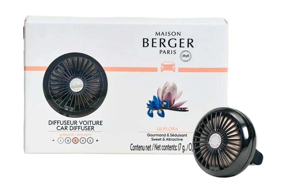 Maison Berger Autodiffuser Autoduft Metall-Keramik 45 mm - Liliflora - Gun Metal