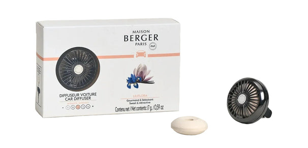 Maison Berger Autodiffuser Autoduft Metall-Keramik 45 mm - Liliflora - Gun Metal