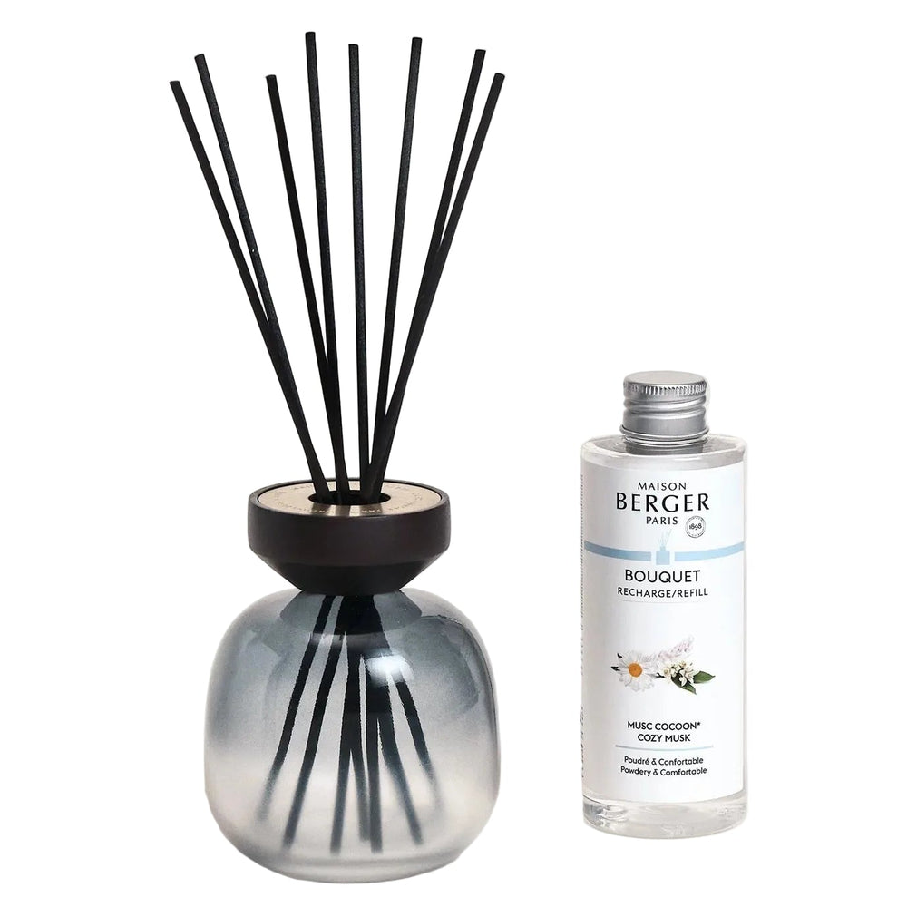 Maison Berger Duftstäbchen Glas 180 ml - Raumduft Nachfüllung - Wood Cozy Musk
