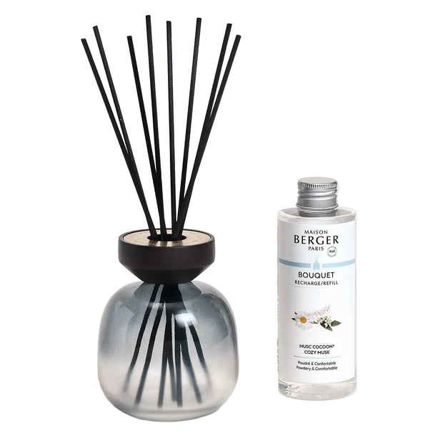Maison Berger Duftstäbchen Glas 180 ml - Raumduft Nachfüllung - Wood Cozy Musk