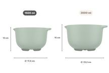 Mepal Rührschüsselset Chef It Nordic Sage 3-teilig - Rührschüssel 1,5 & 3 Liter + Spatel