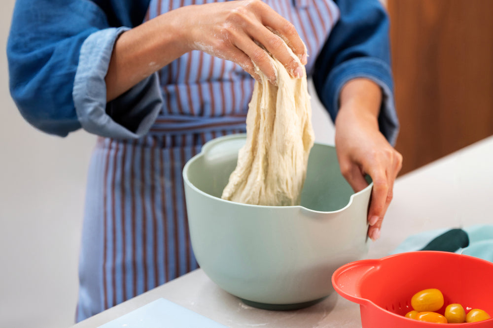 Mepal Rührschüsselset Chef It Nordic Sage 3-teilig - Rührschüssel 1,5 & 3 Liter + Spatel