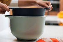 Mepal Rührschüsselset Chef It Nordic Sage 2-teilig - Rührschüssel mit Deckel 3 Liter + Spatel
