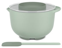Mepal Rührschüsselset Chef It Nordic Sage 2-teilig - Rührschüssel mit Deckel 3 Liter + Spatel