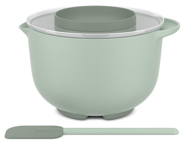 Mepal Rührschüsselset Chef It Nordic Sage 2-teilig - Rührschüssel mit Deckel 3 Liter + Spatel