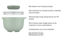 Mepal Rührschüsselset Chef It Nordic Sage 2-teilig - Rührschüssel mit Deckel 3 Liter + Spatel