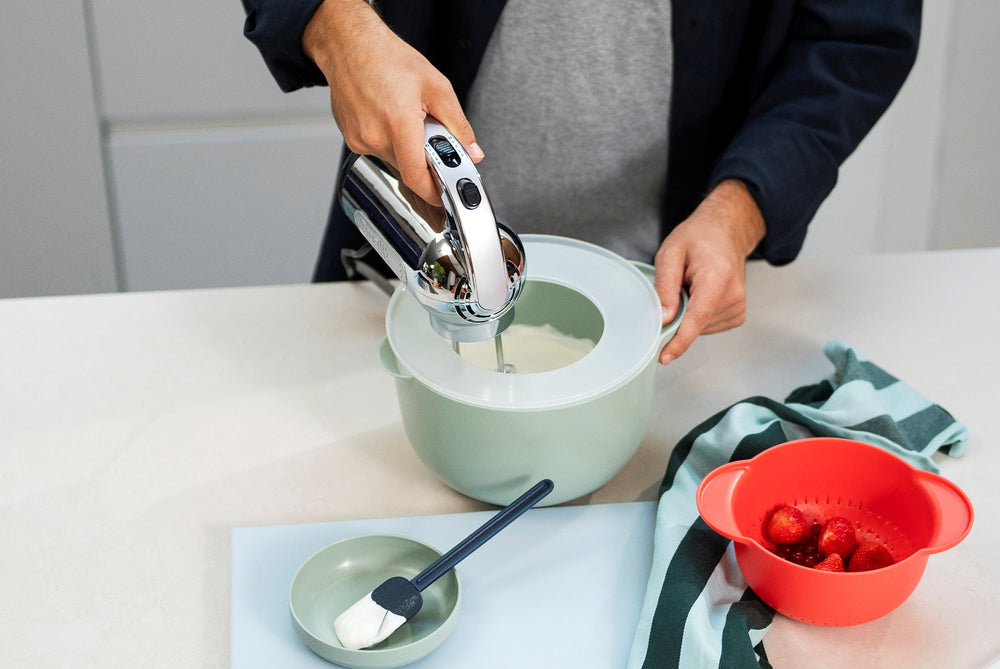 Mepal Rührschüsselset Chef It Nordic Sage 2-teilig - Rührschüssel mit Deckel 3 Liter + Spatel