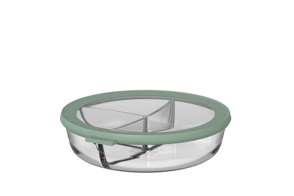 Mepal Glas Frischhaltedose Cirqula Nordic Sage 3-Fächer - 1 Liter