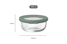 Mepal Glas Frischhaltedose Cirqula Nordic Sage Rund - 1,25 Liter