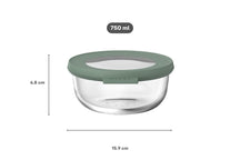 Mepal Glas Frischhaltedose Cirqula Nordic Sage Rund - 750 ml