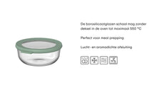 Mepal Glas Frischhaltedose Cirqula Nordic Sage Rund - 1,25 Liter