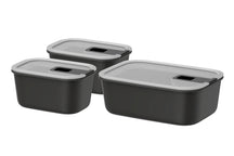 Mepal Vorratsdosen EasyClip Nordic Black 3-teilig - 2x 450 ml + 1 Liter