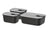 Mepal Vorratsdosen EasyClip Nordic Black 3-teilig - 2x 450 ml + 1 Liter