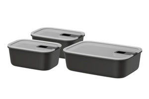 Mepal Vorratsdosen EasyClip Nordic Black 3-teilig - 2x 700 ml + 1,5 Liter