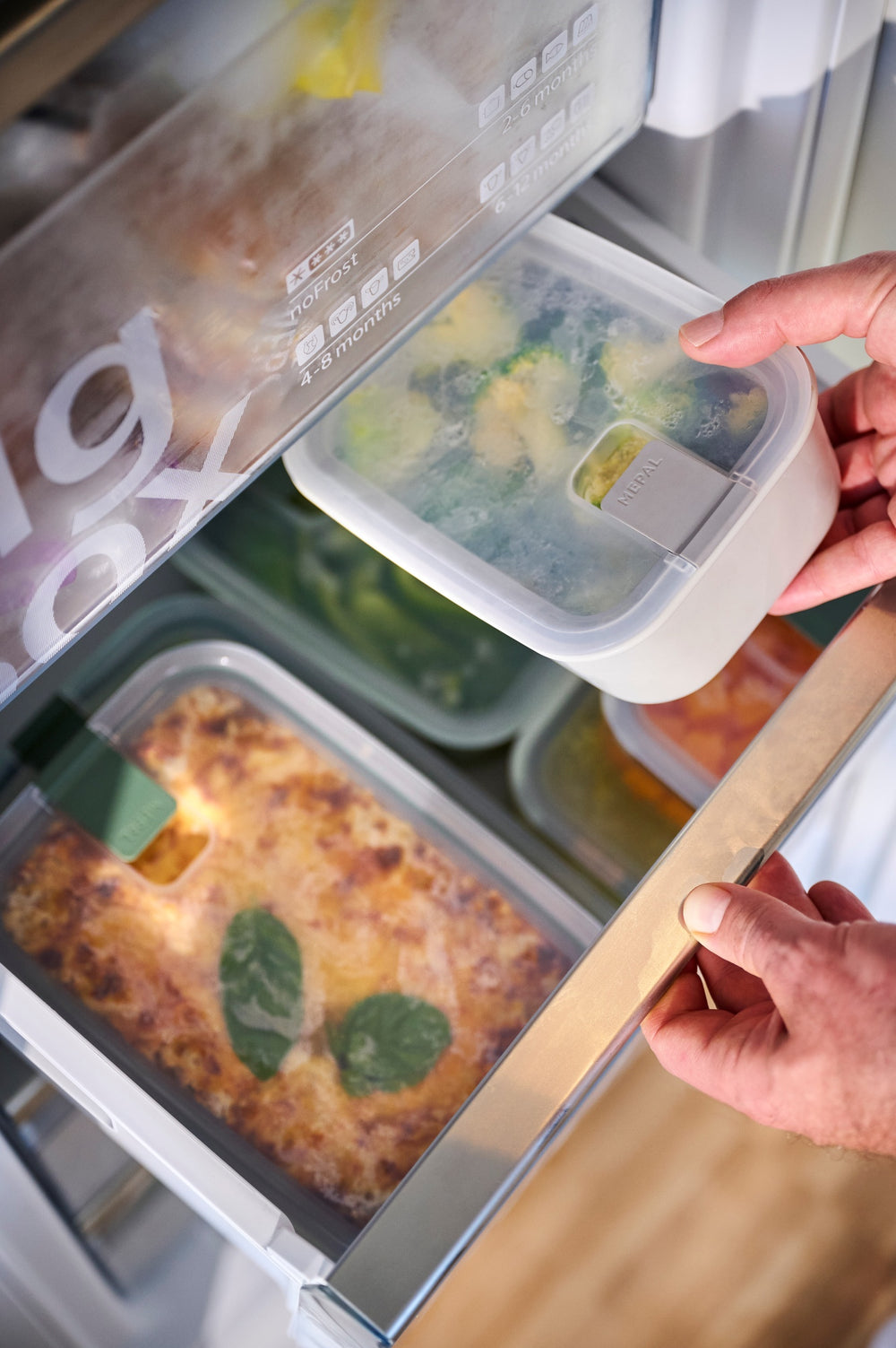Mepal Auflaufform / Lasagneform mit Deckel EasyClip Nordic Sage - Glas - 2,25 Liter