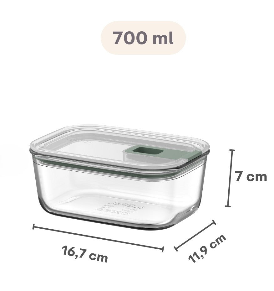 Mepal Glas Frischhaltedose EasyClip Nordic Sage - 700 ml