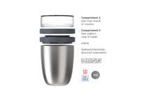 Mepal Thermos Joghurtbecher / Lunchpot Ellipse Nordic Sage - 500 ml + 200 ml