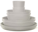 Mepal Geschirrset Silueta Nordic White 8-teilig / 2 Personen - 2 Teller, 2 tiefe Teller, 2 Schalen und 2 Becher
