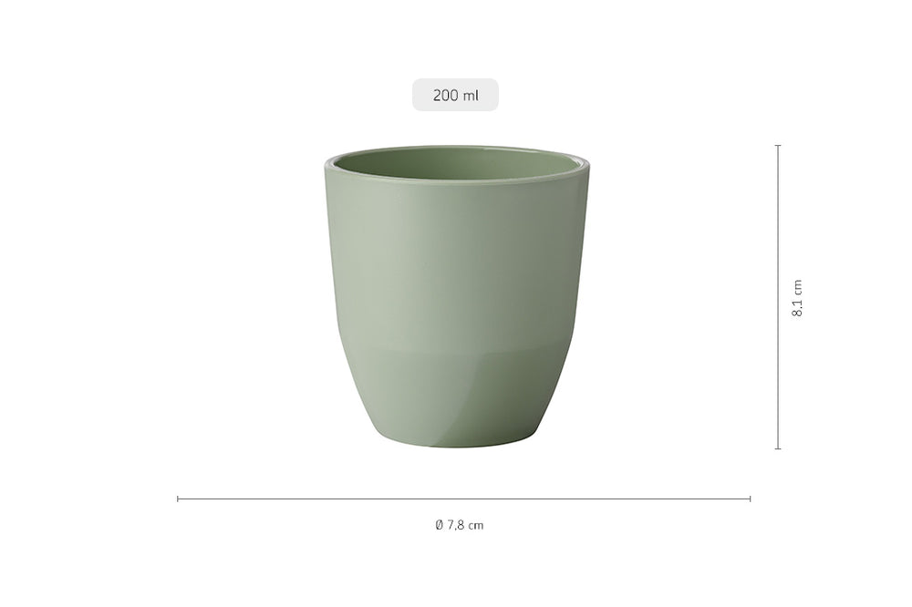 Mepal Geschirrset Silueta Nordic White 8-teilig / 2 Personen - 2 Teller, 2 tiefe Teller, 2 Schalen und 2 Becher